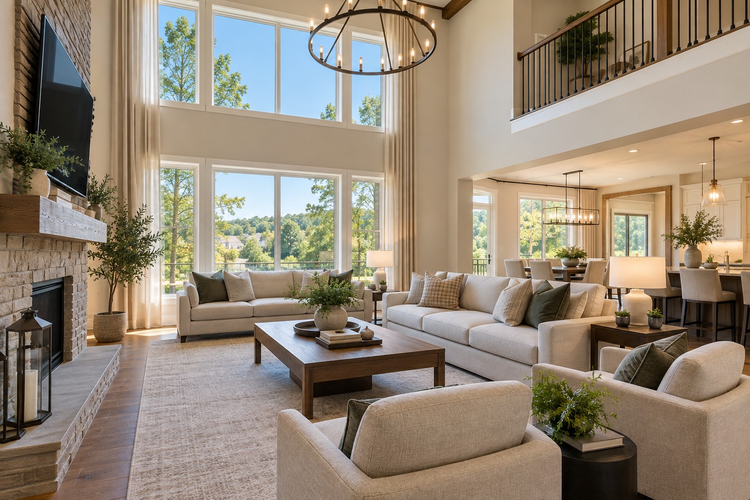 Master the Two-Story Great Room: Furniture Proportions and Custom Layouts for Kennesaw & Acworth